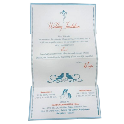 Gorgeous Ganesha With Blue Shading Padded Personal Card - KNPSU004