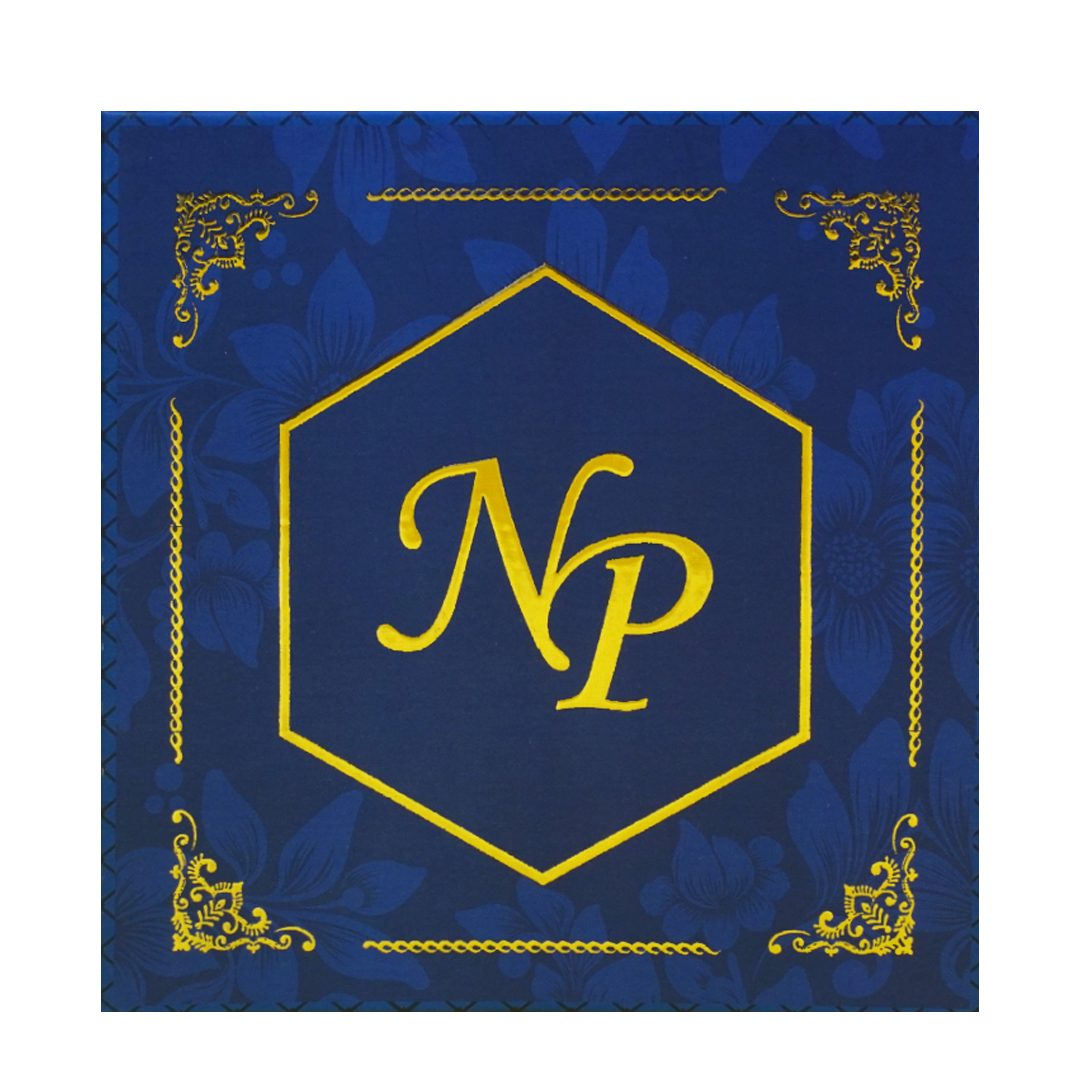 Dark Blue Scodix Luxury Box Invitation-KNWD1015