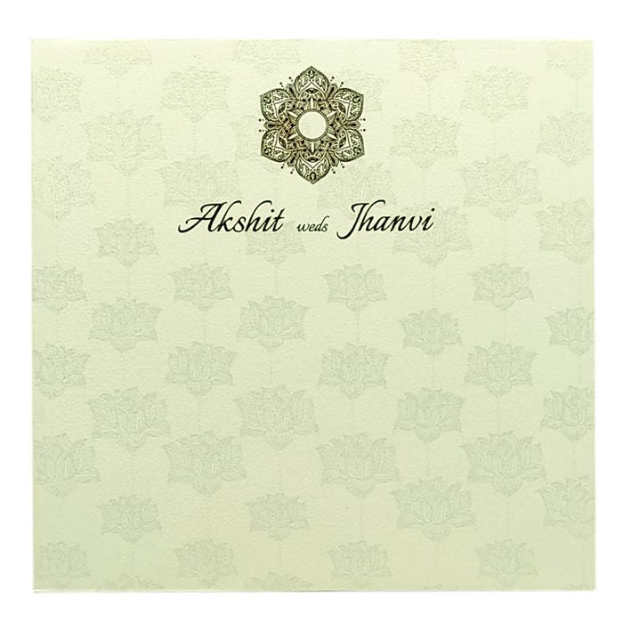 White Pink Floral Invitation Card-King of Cards