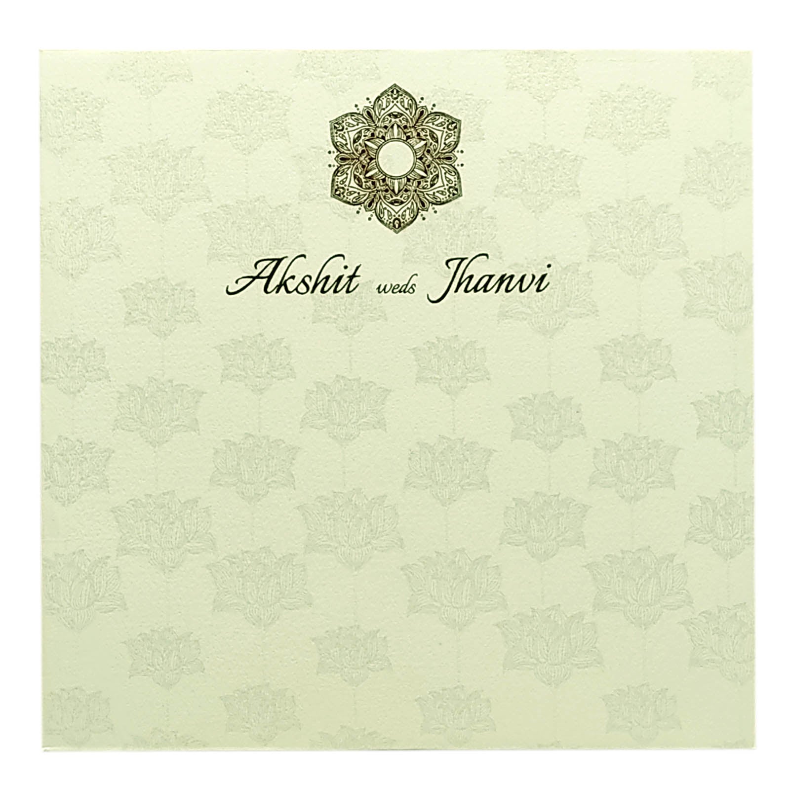 White Pink Floral Invitation Card-KRC29401