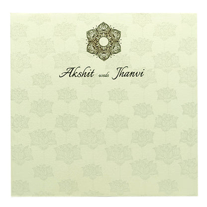 White Pink Floral Invitation Card-KRC29401