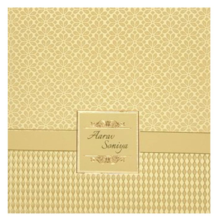 Beige Embossed Invitation Card-King of Cards