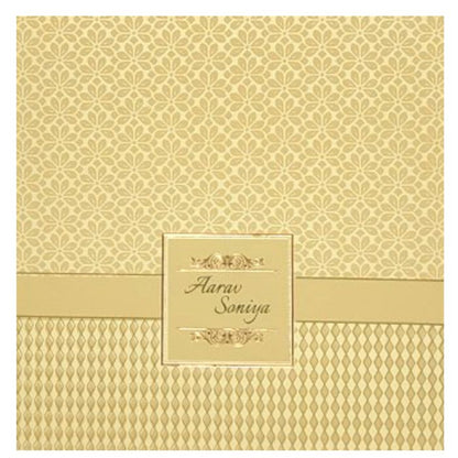 Beige Embossed Invitation Card-King of Cards