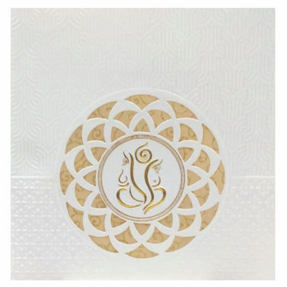Ganesha With Cut Design Wolly Background Invitation Card-Knk30522