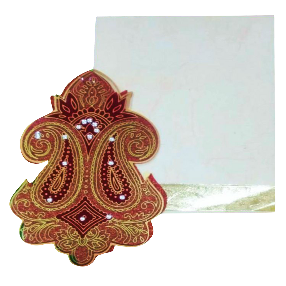 Check out our super cool collection of White personal envelope with red and gold handmade desinged invitation card at best price. &amp;