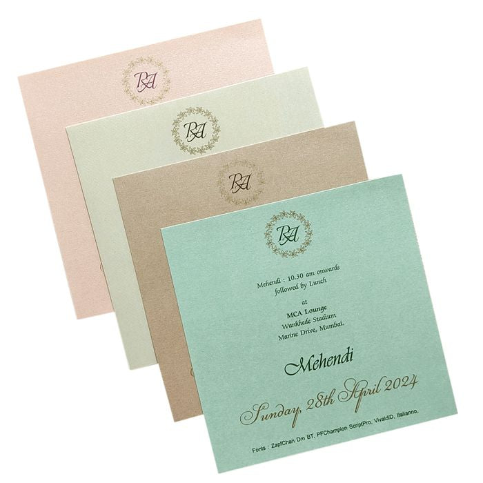 Brown Geometric Design Invitation Card-King of Cards