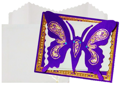 Purple Butterfly Invitation Card