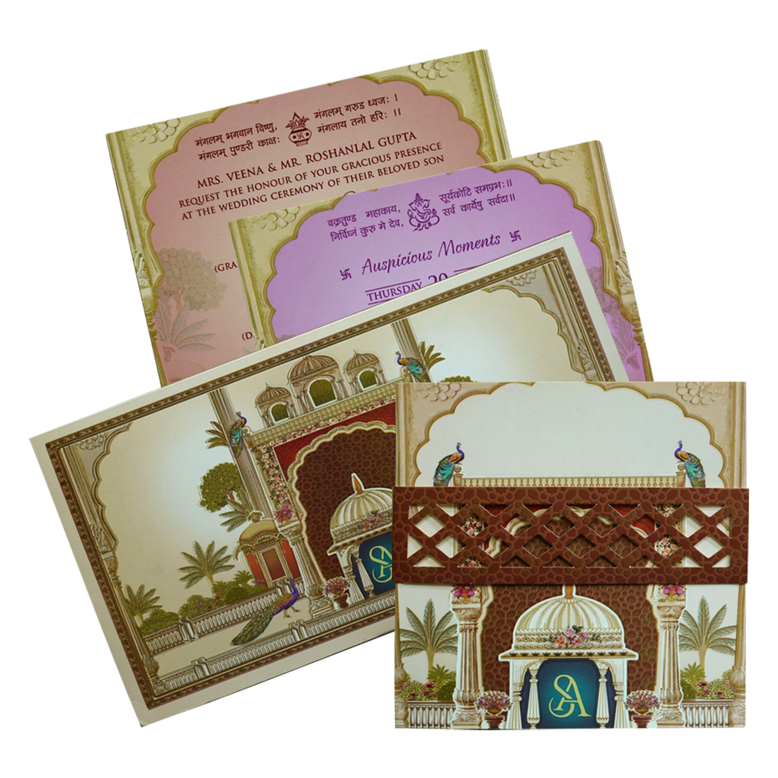 Make your event special with our exclusive Brown Arch Peacock Box Invitation. Shop now! ?WhatsApp Support ?Express Delivery.