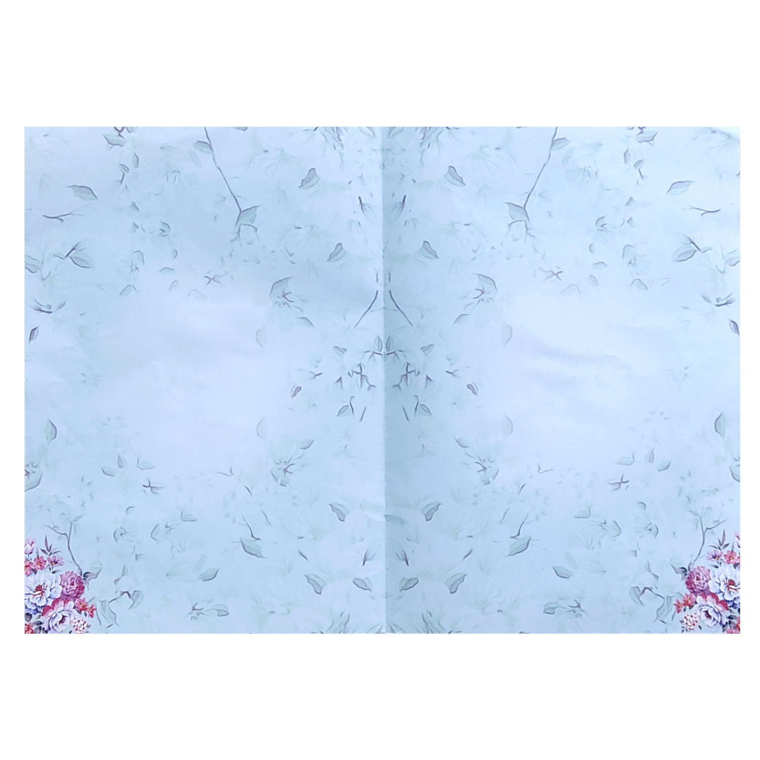 Blue Floral Hindu Wedding Card-KNEP1607