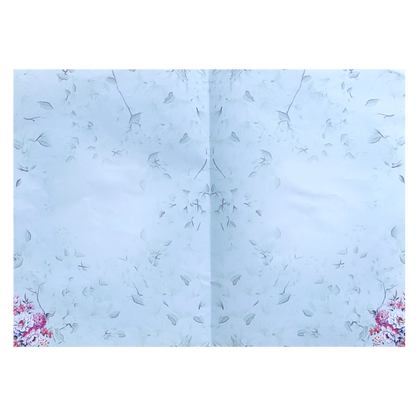 Blue Floral Hindu Wedding Card-KNEP1607