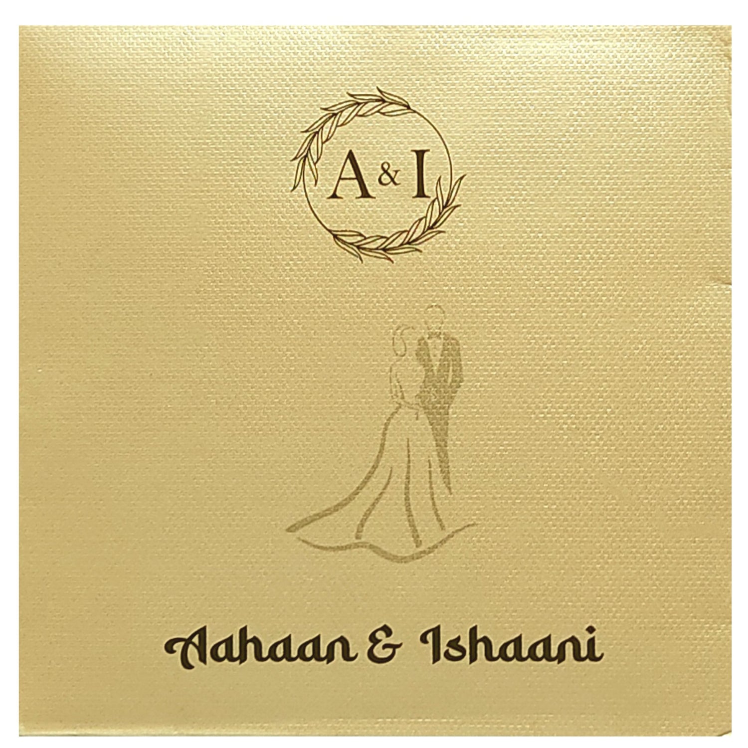 Sandal Caricature Padded Invitation Card-KRC29430