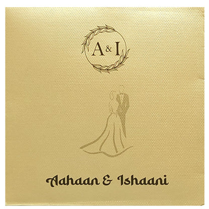 Sandal Caricature Padded Invitation Card-KRC29430