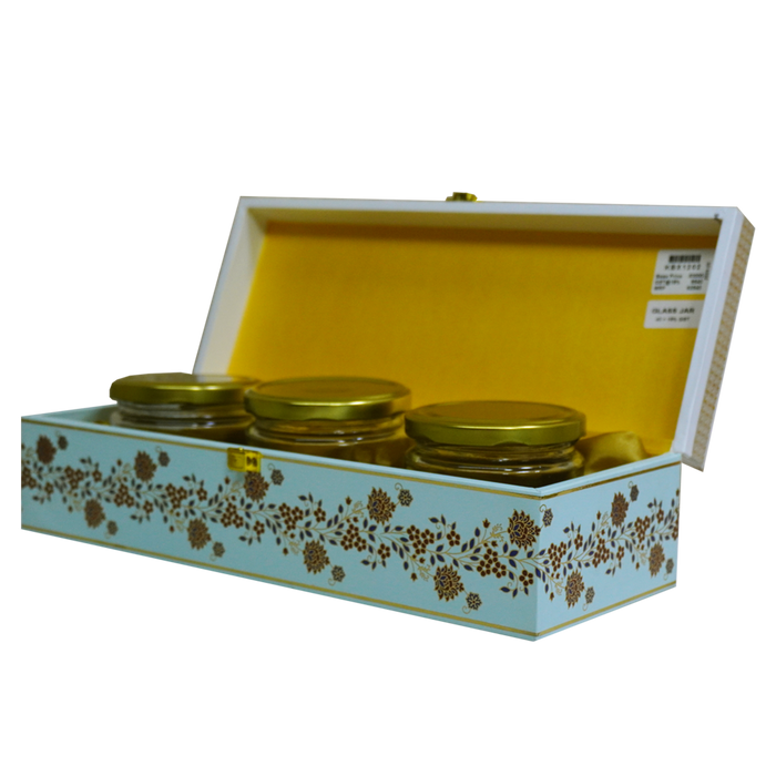 Light Blue Peacock Design Wedding Box Invitation-King of Cards