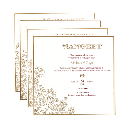 Very Light Pink Floral Wedding Card-King of Cards