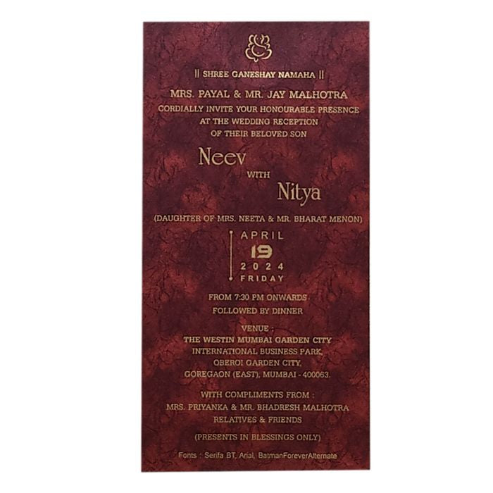 Invitation Card - KRCS6421-King of Cards