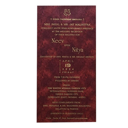 Invitation Card - KRCS6421-King of Cards