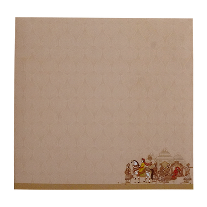 Coral Barat Theme Wedding Card-KNSN6708P