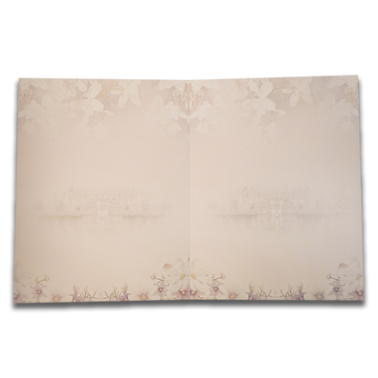 Pink Royal Horse Carriage Wedding Card-KNKJ1150