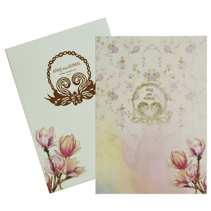Pink Floral Marriage Card-KBM04830