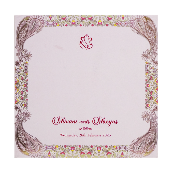 Red Soft Fabric Door Marriage Card Design-King of Cards