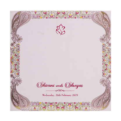 Red Soft Fabric Door Marriage Card Design-King of Cards