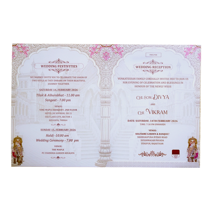 Grey Jumbo Royal Invitation Card-KNKJ1100