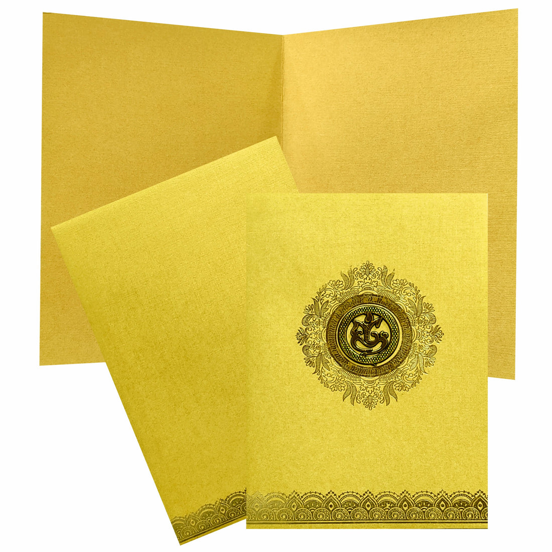 Gold Metallic Royal Gold Foiling Design Invitation Card-KNCM16GG