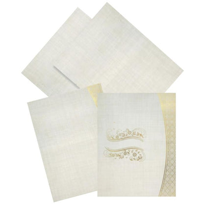 Grey Padded Gold Foiling Print Wedding Invitation Card-KNPS9502G-King of Cards