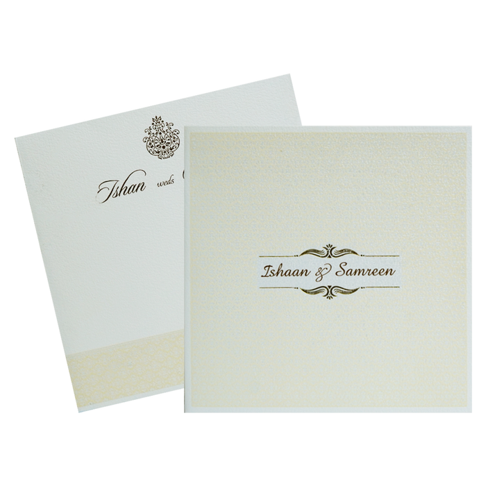 White Pattern Box Wedding Card-King of Cards
