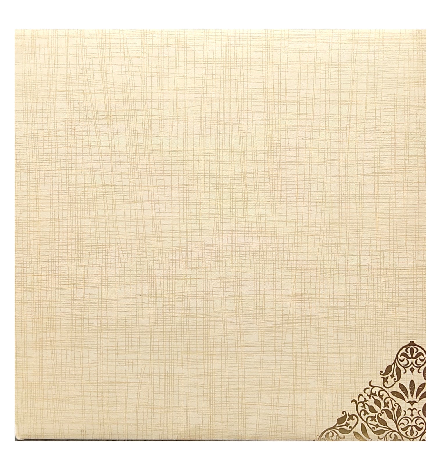 Sandal Metallic Laser Cut Invitation With Sandal Wolly Foil-KNRP4344S