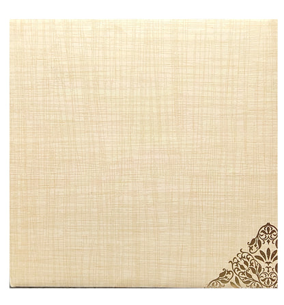 Sandal Metallic Laser Cut Invitation With Sandal Wolly Foil-KNRP4344S