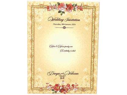 Pastel cream floral arch invitation card-KNPS8603P