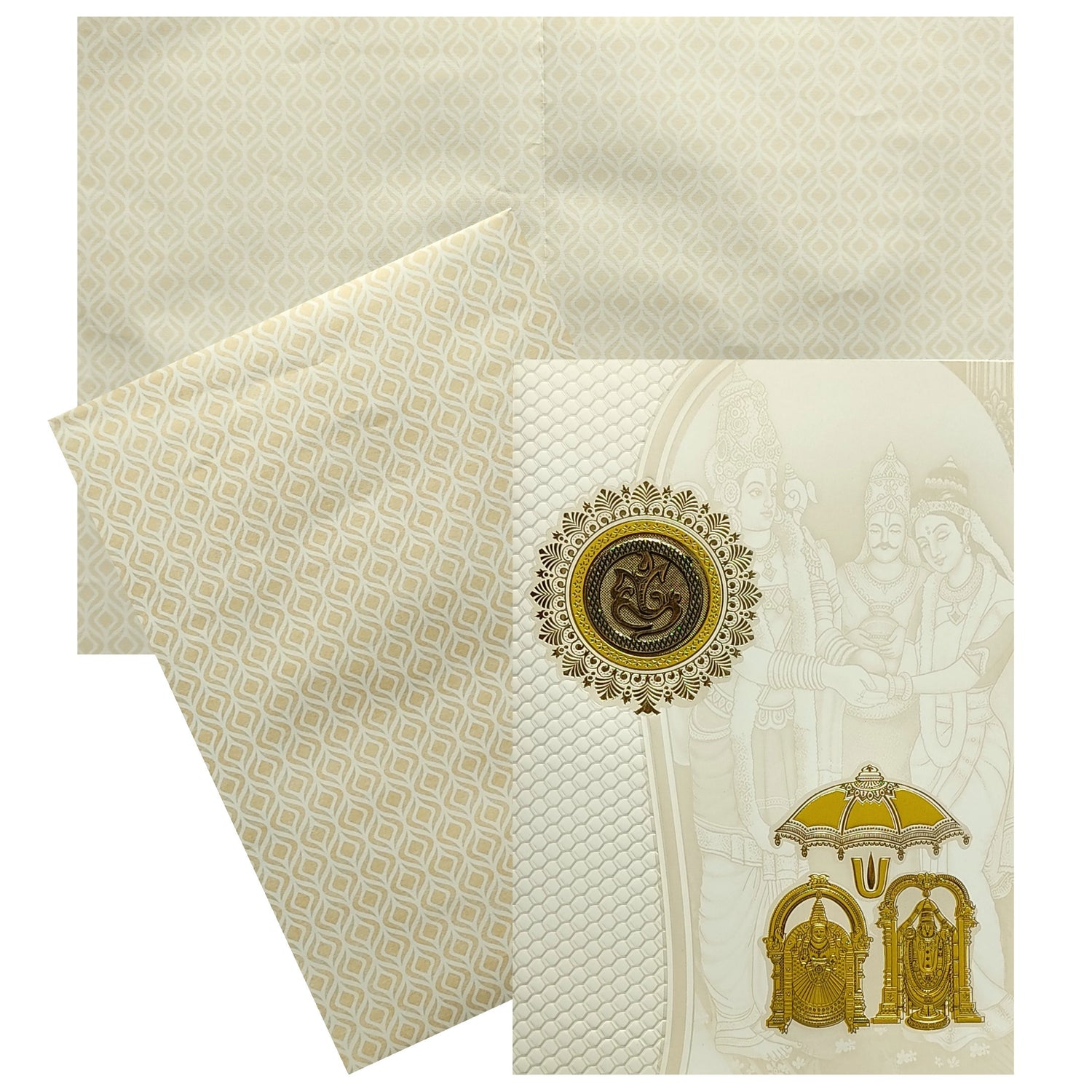 Selling White Balaji Padmavathi invitation card online. Buying invitation cards made easy with King of Cards! ?Customer Support ?Home Delivery