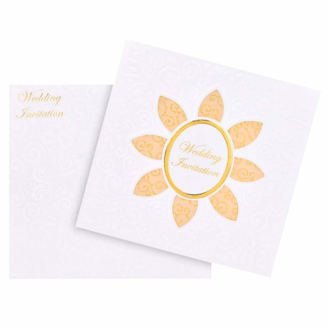 Beautiful Blossom Cut With White Shading Wedding Card - KNK30531