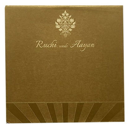 Brown Geometric Design Invitation Card-King of Cards