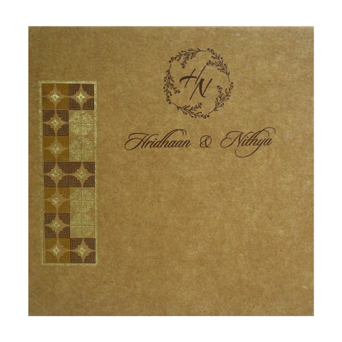 Khaki Pattern Single Invitation Card-King of Cards