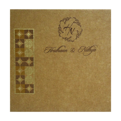 Khaki Pattern Single Invitation Card-King of Cards