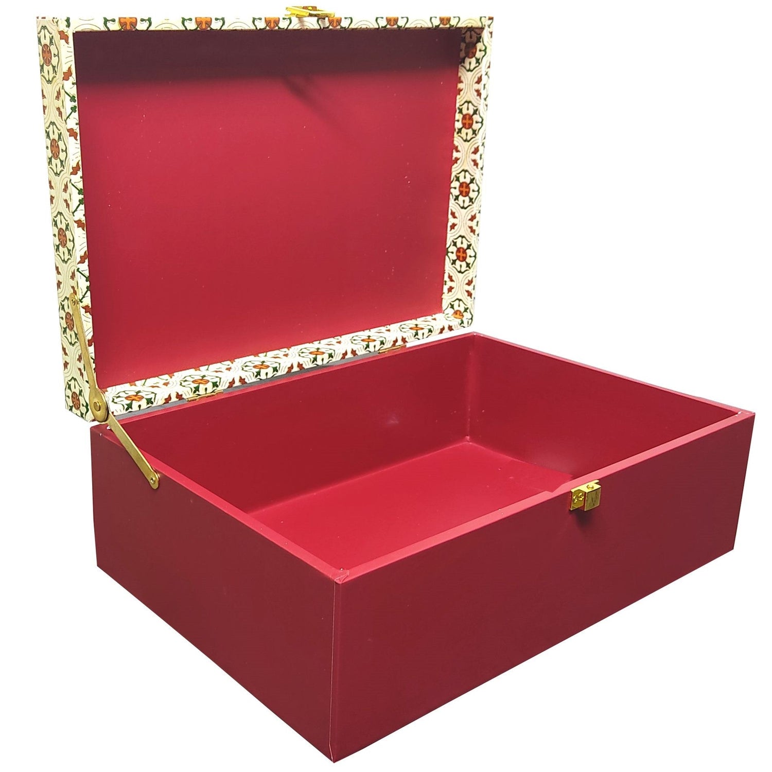 Red Floral Box Invitations-KBX0405