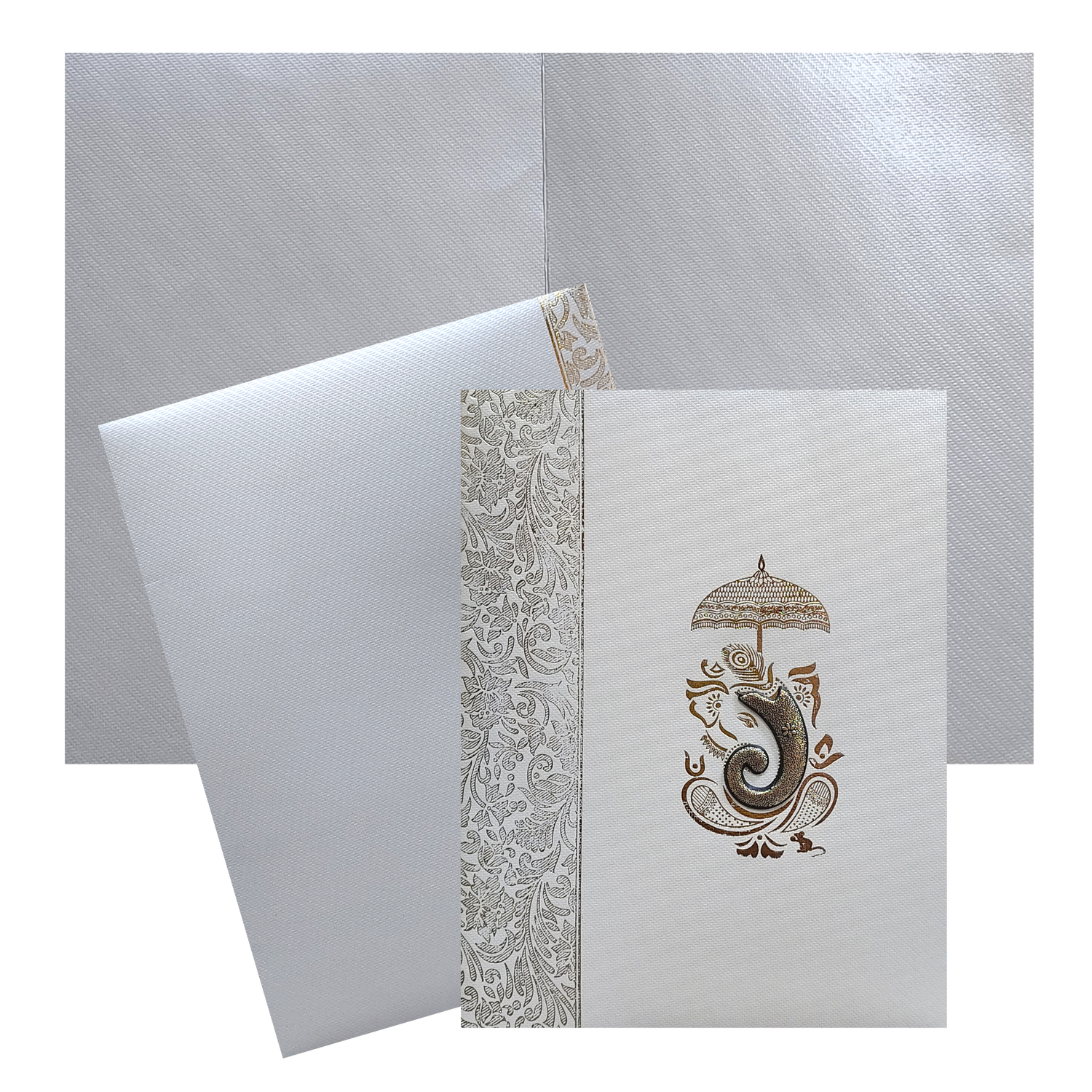 Grey Texture Sheet Wedding Invitation Card-KNKGY5014