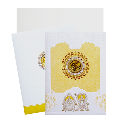 Gold and White God Inspired Wedding Card-King of Cards