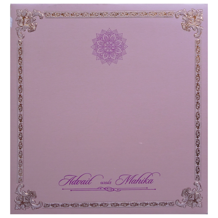 Pearl Pink Single Sheet Invitation-King of Cards
