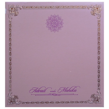 Pearl Pink Single Sheet Invitation-King of Cards