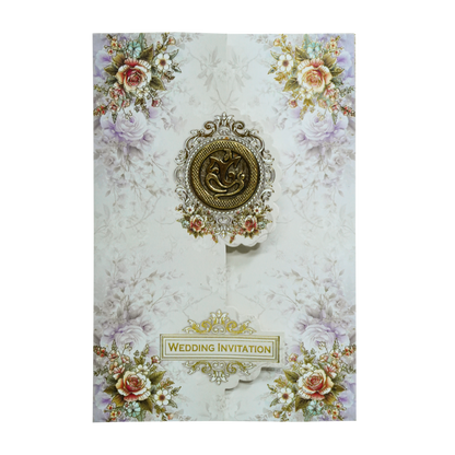 Lavender Floral Wedding Card-KNBL1703