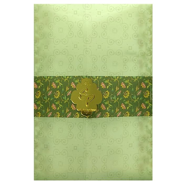 Green Floral Tracing Sheet Invitation Card-King of Cards
