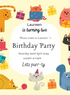Yellow Cat Pet Party Invitation-King of Cards