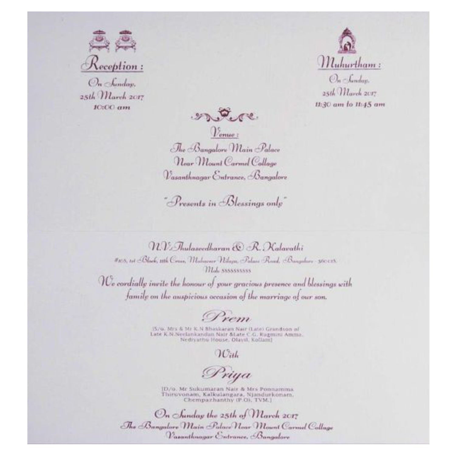 Pristine White Shading With Gold Foiling Balaji And Padhmavathi Wedding Card - KNK2521