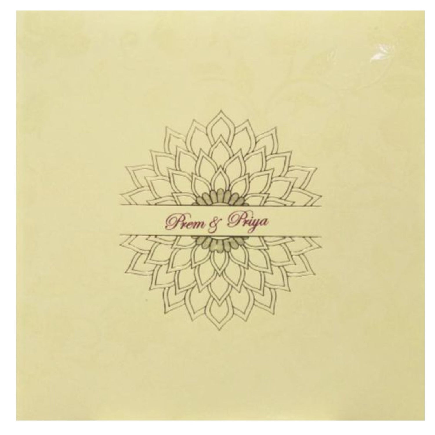 Alluring Floral Theme With Gold Foiling Wedding Card - KND8005C