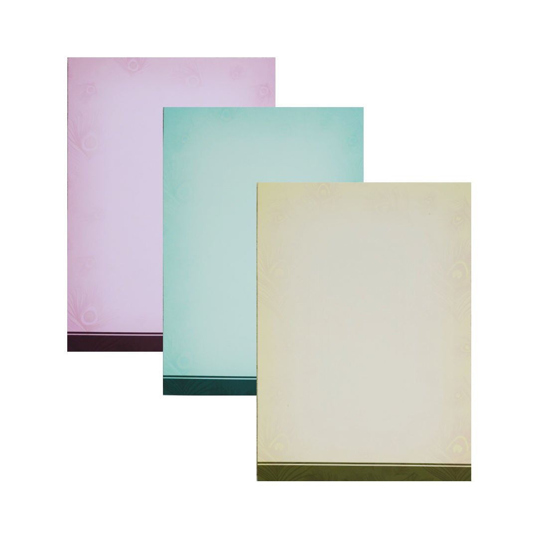 Green Radha Krishna Padded Wedding Card-KAC05540