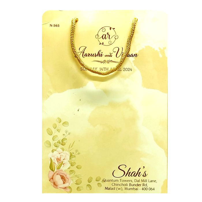 Cream Beige Floral Wedding Card-King of Cards