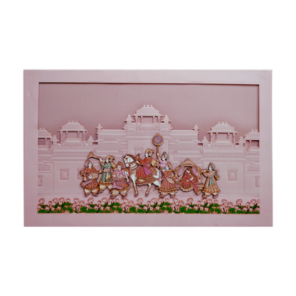 Peach Royal Padded Wedding Invitation-King of Cards